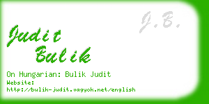judit bulik business card